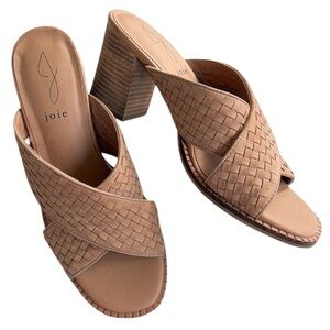 EUC Joie Leather Heeled Sandals Tan Size 8